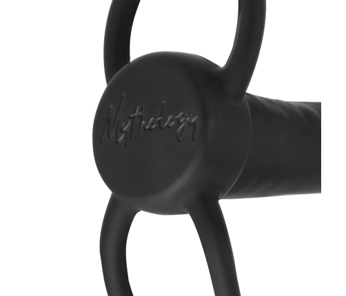 MYTHOLOGY - COBI ONYX ANAL DILDO WITH COCK AND TESTICLE RING 13 SILICONE CM