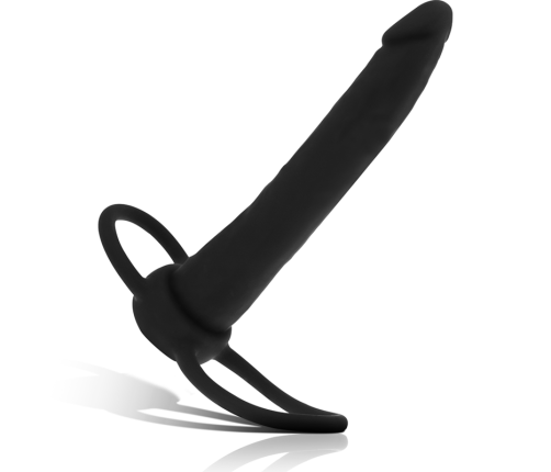 MYTHOLOGY - COBI ONYX ANAL DILDO WITH COCK AND TESTICLE RING 13 SILICONE CM