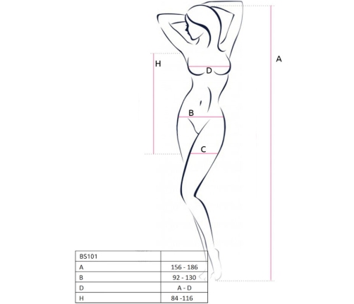 PASSION - BS101 RED BODYSTOCKING ONE SIZE