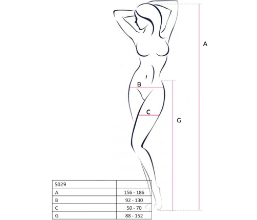 PASSION - S029 WHITE STOCKINGS WITH GARTER ONE SIZE