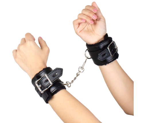 SECRETPLAY - BLACK BONDAGE HANDCUFFS BDSM COLLECTION