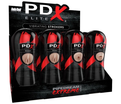 PDX ELITE - STROKER SET 12 UNITS: 6X VAGINA, 3X ANO, 3X MOUTH