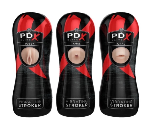 PDX ELITE - STROKER SET 12 UNITS: 6X VAGINA, 3X ANO, 3X MOUTH