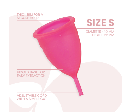 INTIMICHIC - MENSTRUAL CUP MEDICAL GRADE SILICONE - SIZE S