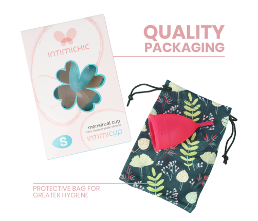 INTIMICHIC - MENSTRUAL CUP MEDICAL GRADE SILICONE - SIZE S
