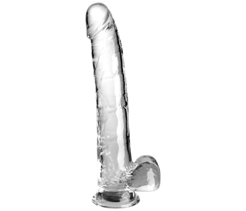 KING COCK - CLEAR DILDO WITH TESTICLES 24.8 CM TRANSPARENT
