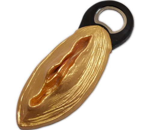 DIABLO PICANTE - BLACK GOLDEN VAGINA SHAPED OPENER
