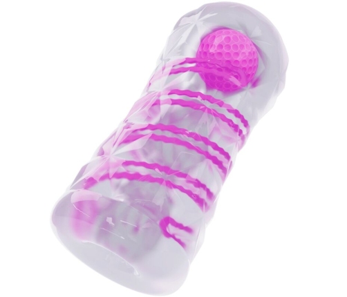 PRETTY LOVE - MASTURBADOR MASCULINO FANTASY ESPIRAL INTERNA Y BOLAS TRANSPARENTE