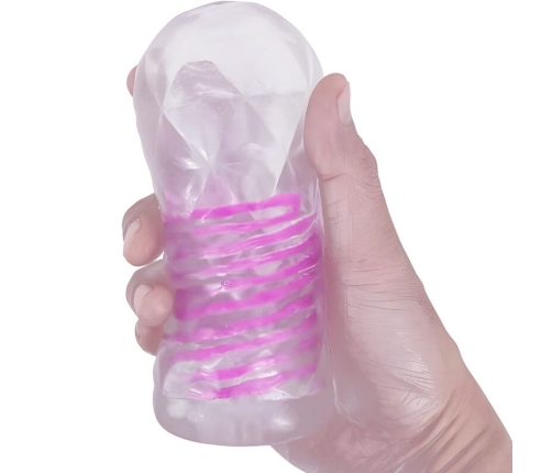 PRETTY LOVE - MASTURBADOR MASCULINO FANTASY ESPIRAL INTERNA Y BOLAS TRANSPARENTE