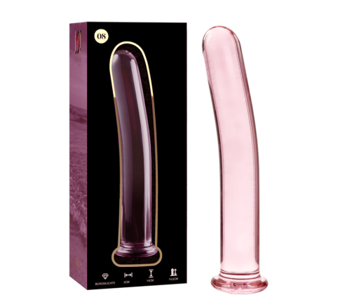 NEBULA SERIES BY IBIZA - MODEL 8 DILDO BOROSILICATE GLASS PINK 14.5 CM -O- 2 CM