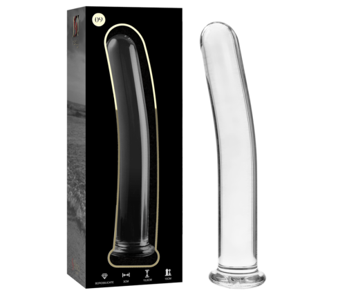 NEBULA SERIES BY IBIZA - MODEL 9 DILDO BOROSILICATE GLASS CLEAR 15.5 CM -O- 2.5 CM