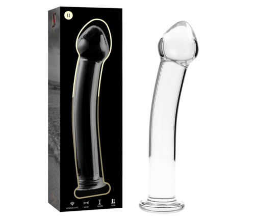 NEBULA SERIES BY IBIZA - MODEL 11 DILDO BOROSILICATE GLASS CLEAR 16 CM -O- 3 CM