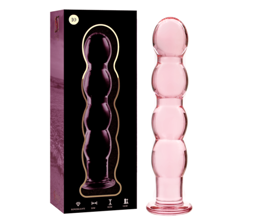 NEBULA SERIES BY IBIZA - MODEL 10 DILDO BOROSILICATE GLASS PINK 16.5 CM -O- 3.5 CM