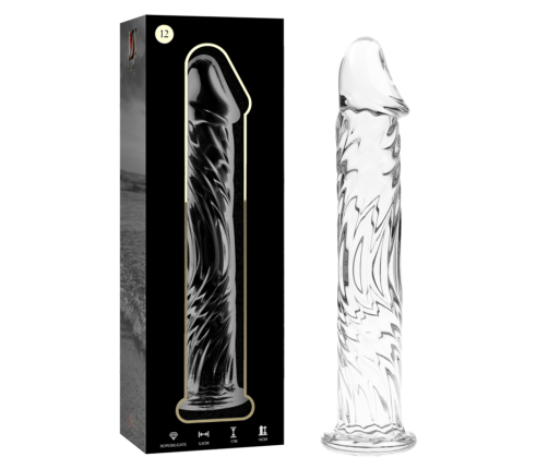 NEBULA SERIES BY IBIZA - MODEL 12 DILDO BOROSILICATE GLASS CLEAR 17 CM -O- 3.5 CM