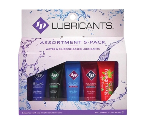 ID JUICY LUBE - ASSORTED 5X LUBRICANT TUBE PACK 12 ML