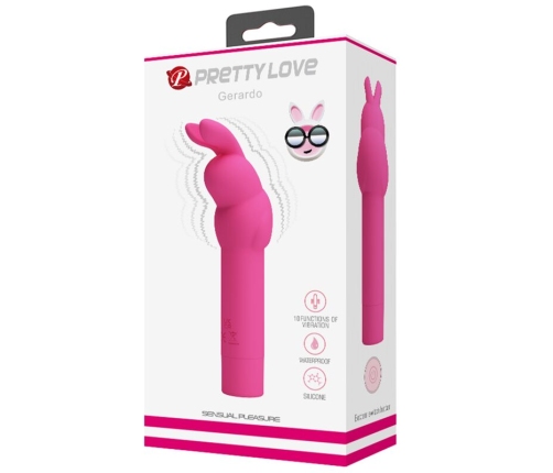 PRETTY LOVE - GERARDO FUSCHIA RABBIT SILICONE VIBRATOR