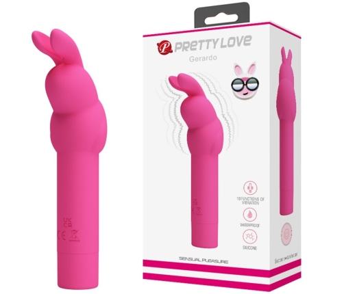 PRETTY LOVE - GERARDO FUSCHIA RABBIT SILICONE VIBRATOR