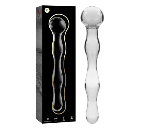 NEBULA SERIES BY IBIZA - MODEL 13 DILDO BOROSILICATE GLASS CLEAR 18 CM -O- 3.5 CM