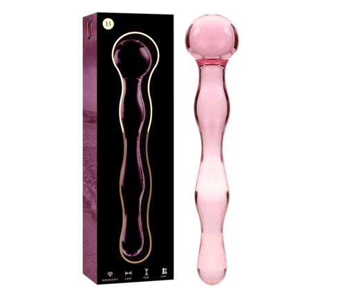 NEBULA SERIES BY IBIZA - MODEL 13 DILDO BOROSILICATE GLASS PINK 18 CM -O- 3.5 CM