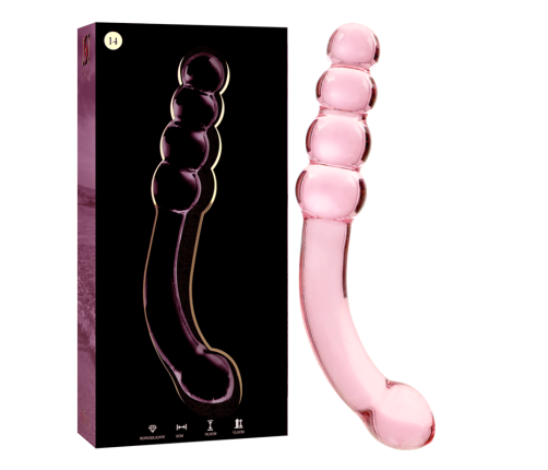 NEBULA SERIES BY IBIZA - MODEL 14 DILDO BOROSILICATE GLASS PINK 18.5 CM -O- 3 CM