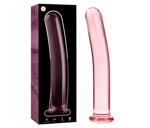 NEBULA SERIES BY IBIZA - MODEL 17 DILDO BOROSILICATE GLASS PINK 18.5 CM -O- 3 CM