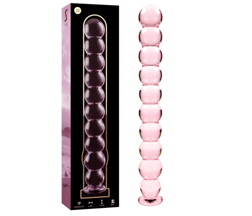 NEBULA SERIES BY IBIZA - MODEL 22 DILDO BOROSILICATE GLASS PINK 21.5 CM -O- 2.5 CM