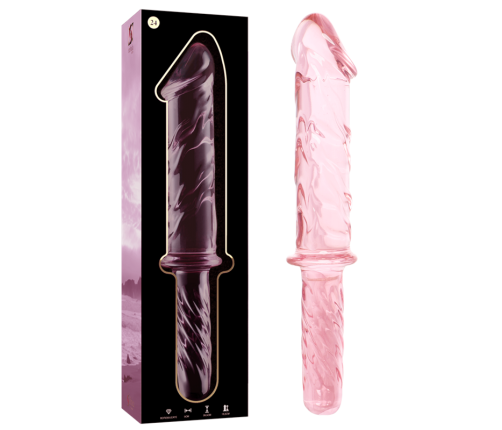 NEBULA SERIES BY IBIZA - MODEL 24 DILDO BOROSILICATE GLASS PINK 28.5 CM -O- 5 CM