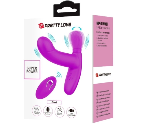 PRETTY LOVE - GERI MASAJEADOR CLITORIS CONTROL REMOTO ROSA