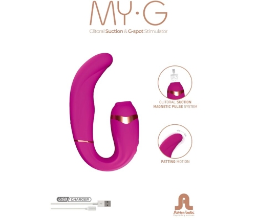 ADRIEN LASTIC - MYG CLITORIS SUCTION AND G-SPOT STIMULATOR PINK