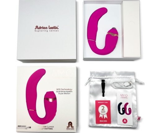 ADRIEN LASTIC - MYG CLITORIS SUCTION AND G-SPOT STIMULATOR PINK