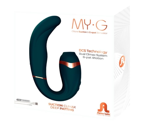 ADRIEN LASTIC - MYG CLITORIS SUCKER AND G-SPOT STIMULATOR DARK GREEN