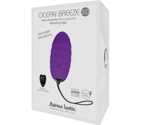 ADRIEN LASTIC - OCEAN BREEZE 2.0 RECHARGEABLE VIBRATING EGG REMOTE CONTROL VIOLET