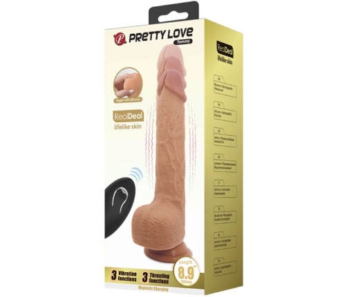 PRETTY LOVE - TOMMY DILDO REALISTA VIBRADOR 22.5 CM
