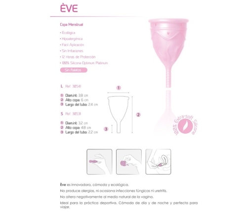FEMINTIMATE - EVE SILICONE MENSTRUAL CUP - SIZE L