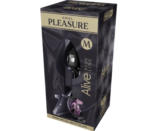 ALIVE - ANAL PLEASURE MINI PLUG METAL PINK SIZE M