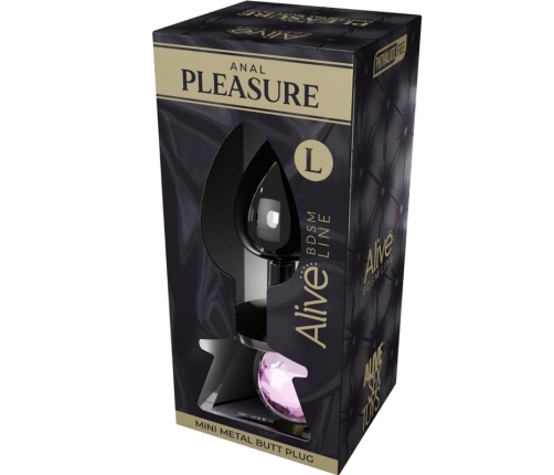ALIVE - ANAL PLEASURE MINI PLUG METAL PINK SIZE L