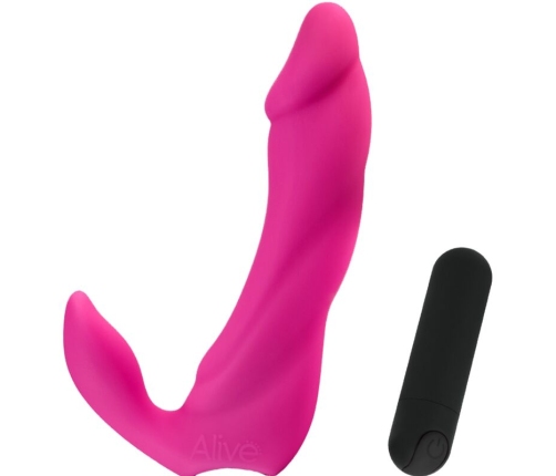 ALIVE - BIFUN PRO VIBRATOR DILDO PINK 14.9 CM