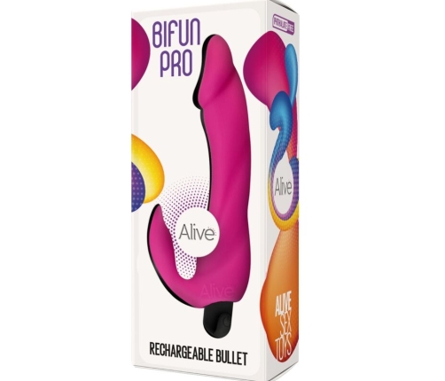 ALIVE - BIFUN PRO VIBRATOR DILDO PINK 14.9 CM