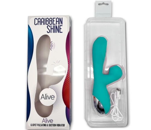 ALIVE - CARIBBEAN SHINE VIBRATOR & SUCTION BLUE