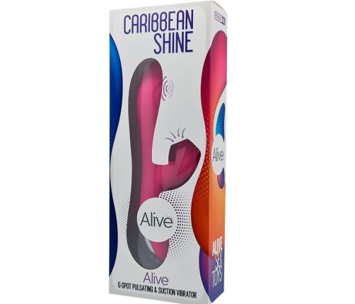 ALIVE - CARIBBEAN SHINE VIBRATOR & SUCTION CUP FUCHSIA