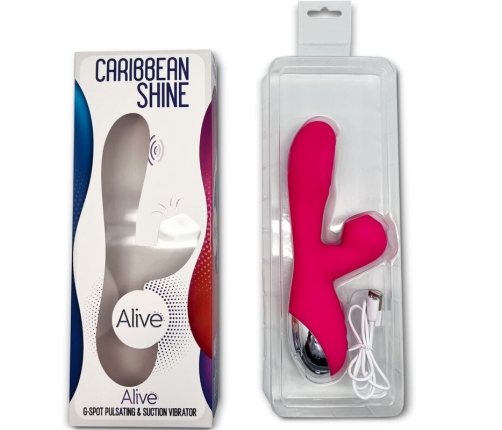 ALIVE - CARIBBEAN SHINE VIBRATOR & SUCTION CUP FUCHSIA