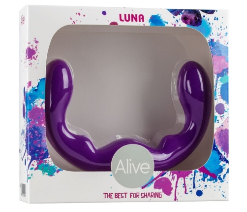 ALIVE - LUNA DILDO DOUBLE PENETRATION VIOLET SILICONE 25 CM