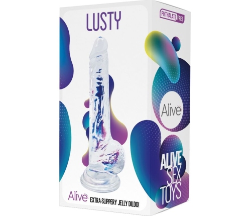 ALIVE - LUSTY REALISTIC PENIS TRANSPARENT 18 CM
