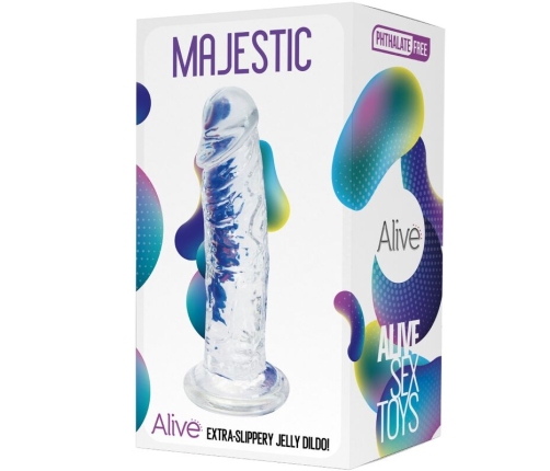 ALIVE - MAJESTIC REALISTIC PENIS TRANSPARENT 14.7 CM
