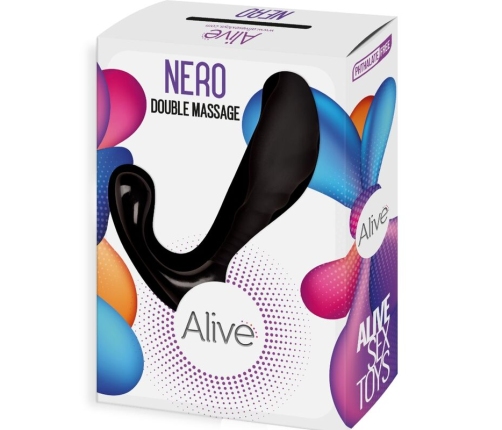 ALIVE - NERO DOBLE MASAJEADOR ANAL & PROSTÁTICO