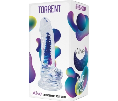ALIVE - TORRENT REALISTIC PENIS TRANSPARENT 20.6 CM