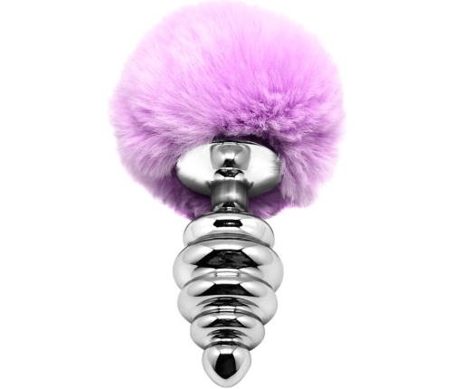 ALIVE - ANAL PLEASURE PLUG SPIRAL METAL FLUFFY VIOLET SIZE S