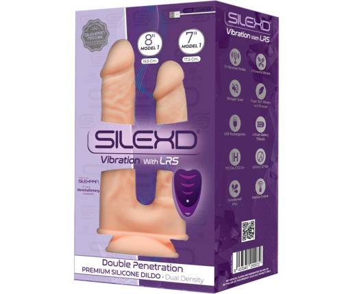 SILEXD - MODEL 1 REALISTIC PENIS DOUBLE PENETRATION VIBRATOR PREMIUM SILEXPAN SILICONE REMOTE CONTROL 17.5 / 19.5 CM