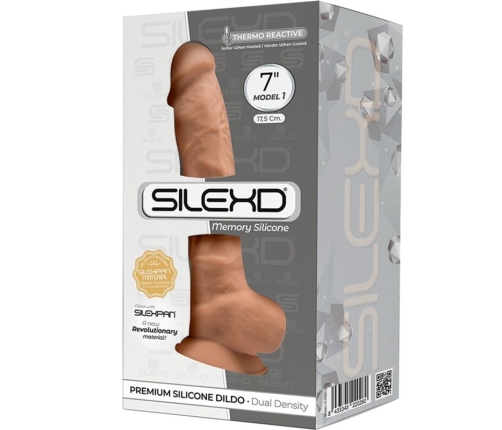 SILEXD - MODEL 1 REALISTIC PENIS PREMIUM SILEXPAN SILICONE CARAMEL 17.5 CM