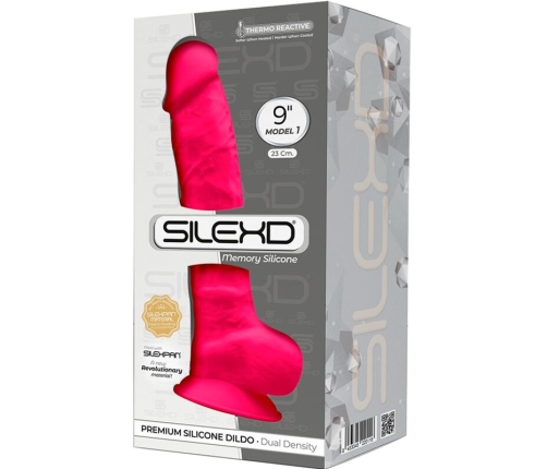 SILEXD - MODEL 1 REALISTIC PENIS PREMIUM SILEXPAN SILICONE FUCHSIA 23 CM